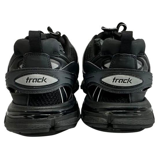 Balenciaga Track Sneakers in Black Polyurethane - Image 4