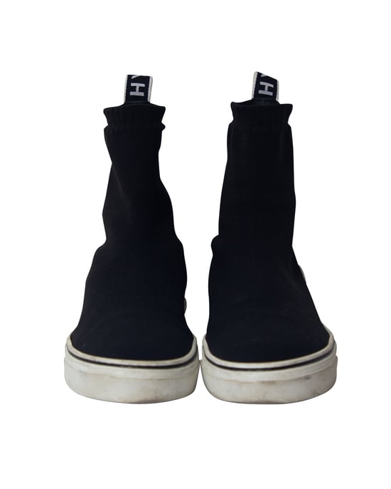 Givenchy George V Logo Stretch-Knit Hoge Sleehals Slip-On Sneakers in Zwart Polyamide - Image 2