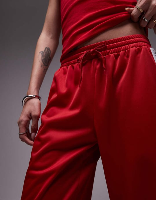 Resume straight leg jogger trousers in racing red - Image 2