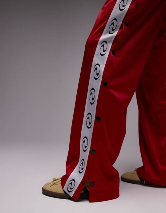 Resume straight leg jogger trousers in racing red - Image 4