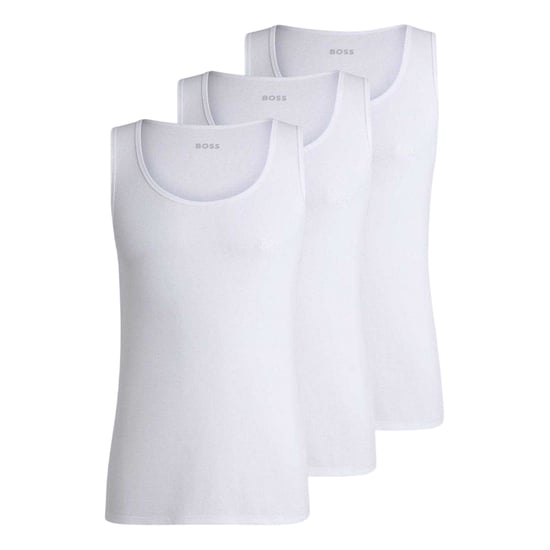 Boss Mens Scoop Neck Regular Tank Top (Pack of 3) (White) - Image 2