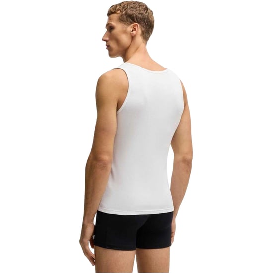 Boss Mens Scoop Neck Regular Tank Top (Pack of 3) (White) - Image 3