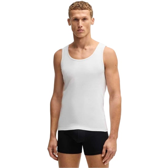 Boss Mens Scoop Neck Regular Tank Top (Pack of 3) (White) - Image 4