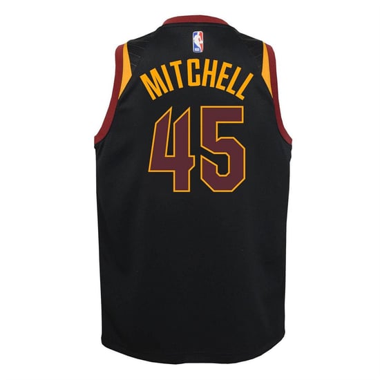 Nike NBA-basketbalshirt van polyester voor jongens van de Cleveland Cavaliers (Zwart) - Image 2
