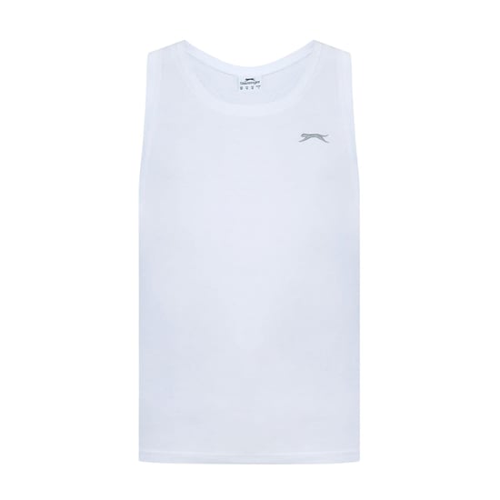Slazenger Heren Katoenen Mouwloos Vest Top (Wit) - Image 1