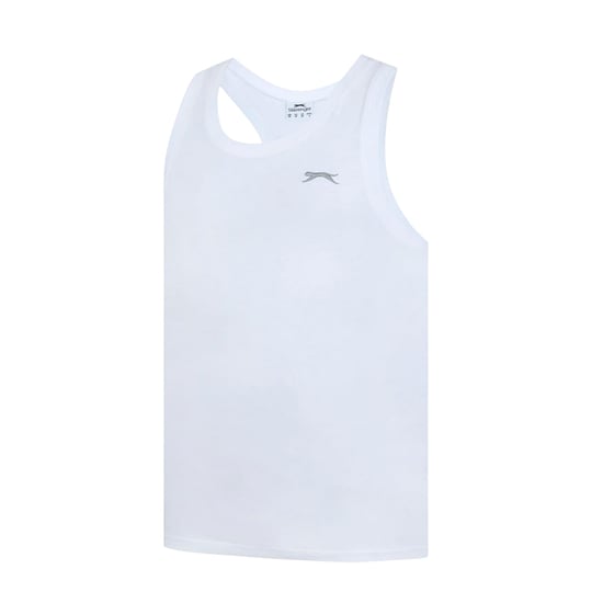 Slazenger Heren Katoenen Mouwloos Vest Top (Wit) - Image 3