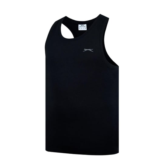Slazenger Heren Katoenen Mouwloos Vest Top (Zwart) - Image 3