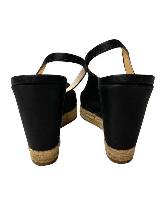 Prada Espadrille Sandalen in Zwart Zijde - Image 4