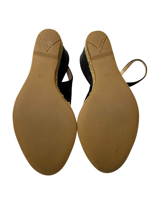 Prada Espadrille Sandalen in Zwart Zijde - Image 5