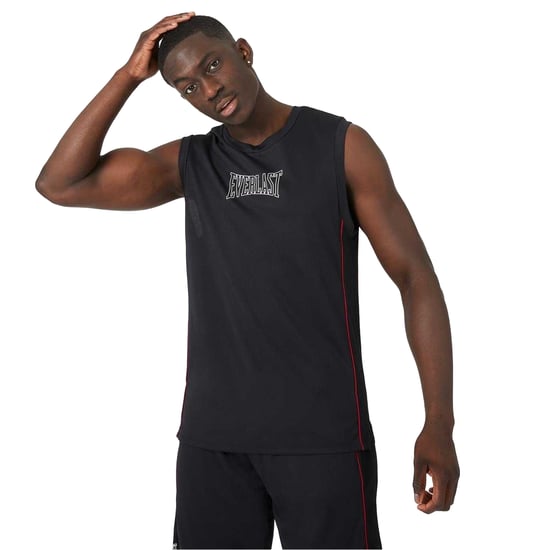 Everlast Heren mouwloze basketbaltrui (Zwart, Rood) - Image 2