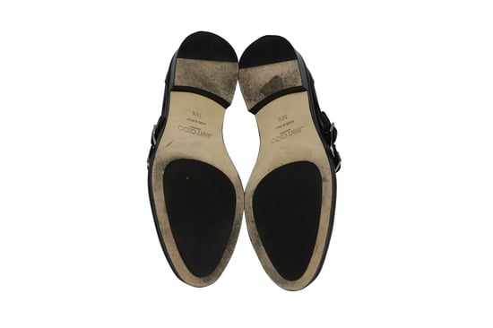 Jimmy Choo Studded Monk Strap Shoes in Black Leather - Image 5