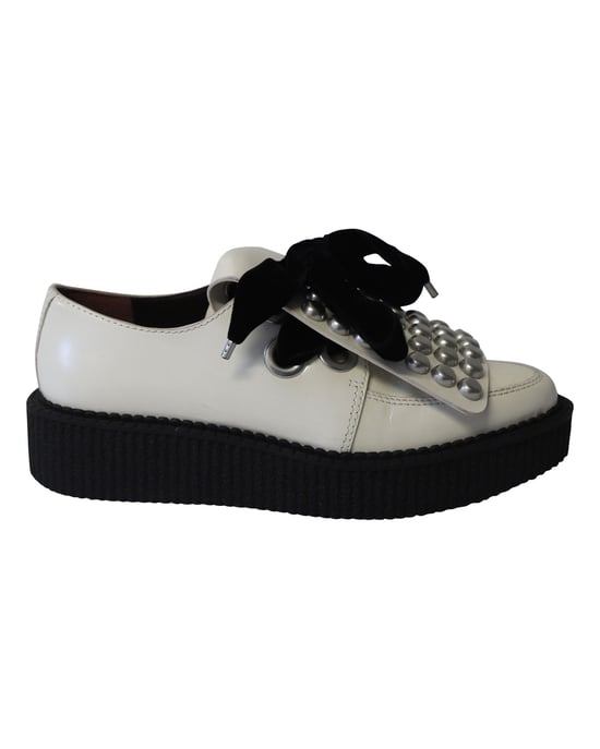Marc By Marc Jacobs Studded Creeper Schoenen in Ivoor Leer - Image 1