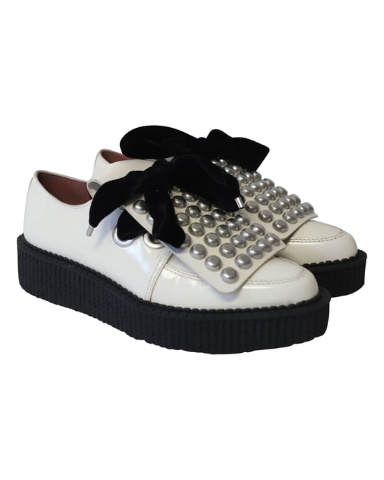 Marc By Marc Jacobs Studded Creeper Schoenen in Ivoor Leer - Image 3