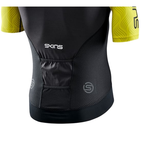 Skins Herr Elite Mock Neck Cykeltröja (Gul/Svart) - Image 4