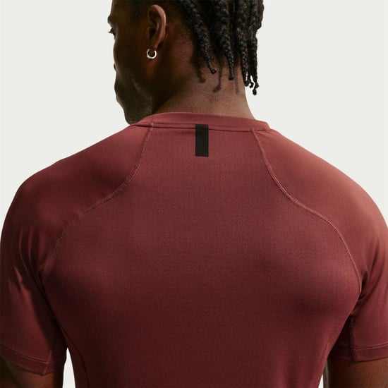 Nike Mens Pro Dri-FIT Fitted Top (Team Red) - Image 2