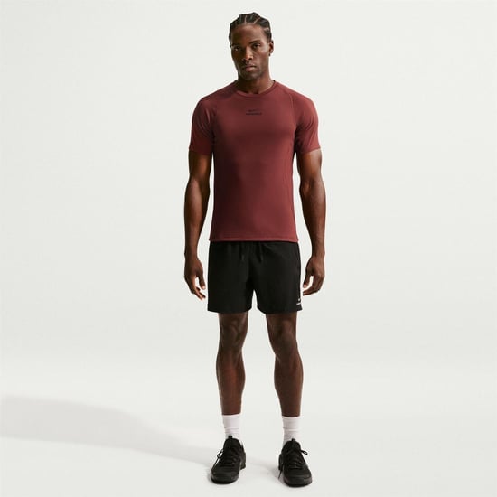 Nike Mens Pro Dri-FIT Fitted Top (Team Red) - Image 3