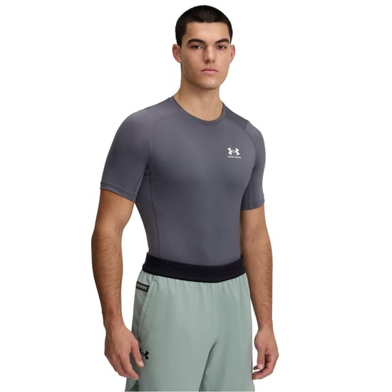 Under Armour Mens HeatGear Training T-Shirt (Castle Rock/White) - Image 1
