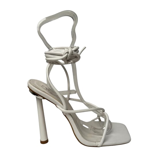 Chic Leren sandalen met naaldhak voor dames (Wit) - Image 3