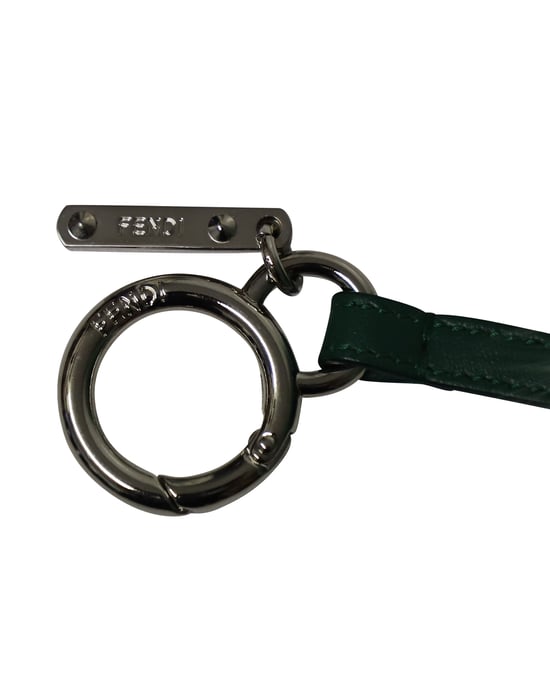 Fendi Initial Pom-Pom Charm i Grönt Pälsgarn - Image 4