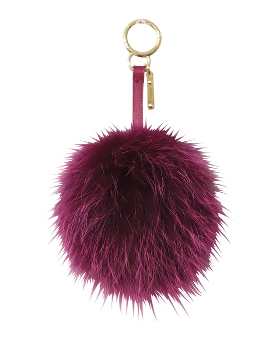 Fendi Pom Pom-väsksmycke i lila päls - Image 3