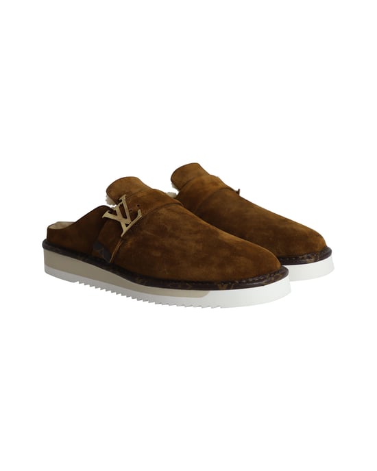 Louis Vuitton Cosy Slip-On Muilen in Bruin Suède Kalfsleer - Image 3