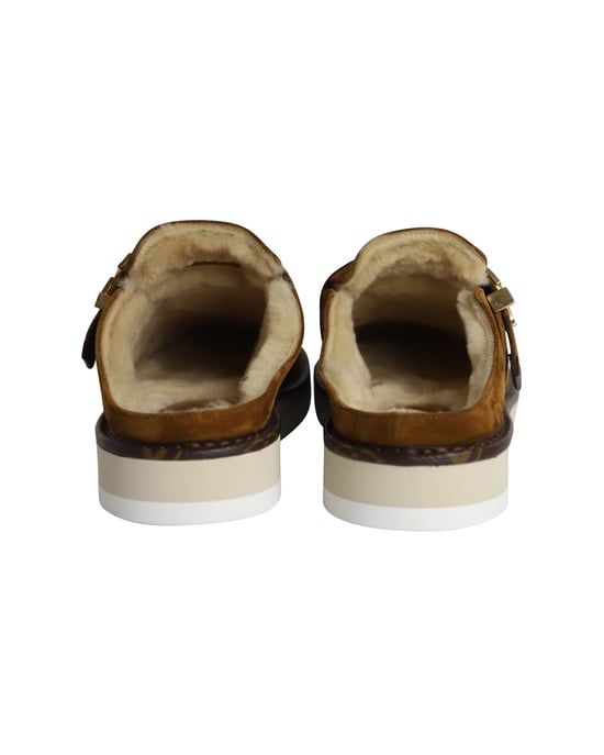 Louis Vuitton Cosy Slip-On Muilen in Bruin Suède Kalfsleer - Image 4