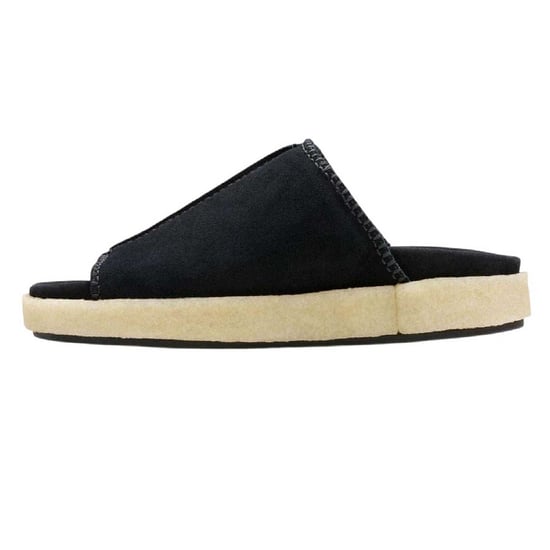 Clarks Originals Mens Overleigh Suede Sliders (Black) - Image 3