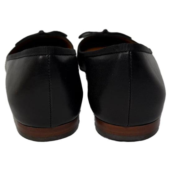 Celine Bow Detail Ballet Flats in Black Leather - Image 4