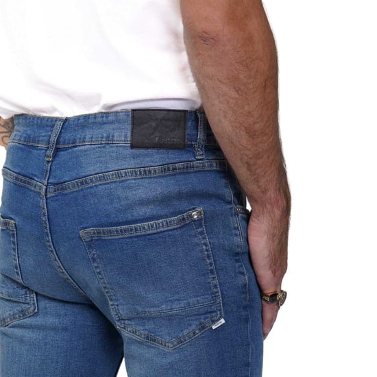 Firetrap Mens Denim Skinny Jeans (Mid Blue) - Image 4