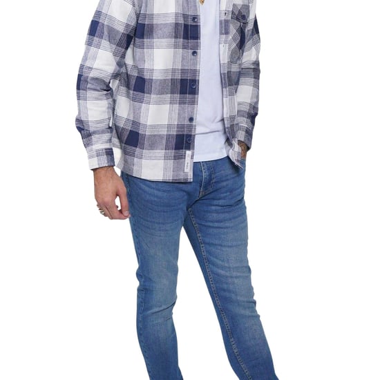 Firetrap Mens Denim Skinny Jeans (Mid Blue) - Image 5