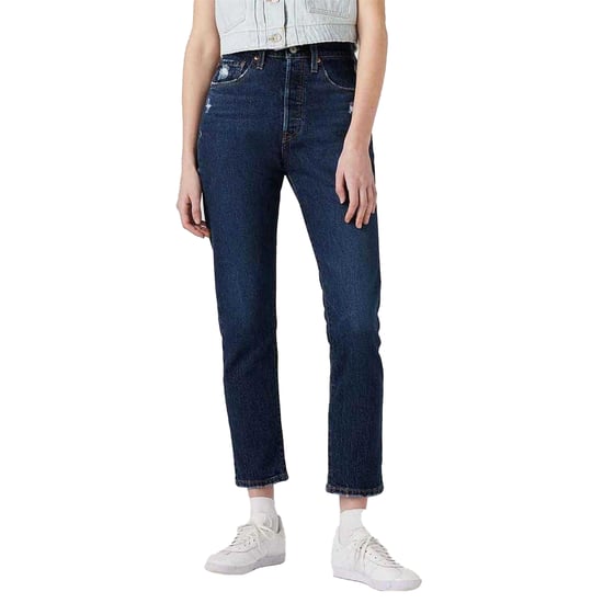 Levis Skinny-jeans van katoenen denim voor dames (Donkerblauw) - Image 3