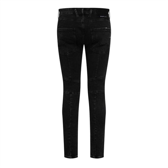 Replay Mens Zaldok Cotton Blend Skinny Jeans (Grey) - Image 2