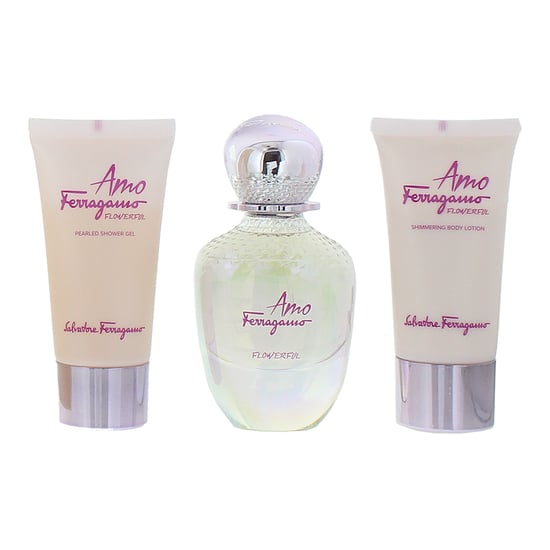 Salvatore Ferragamo Amo Flowerful Eau de Toilette 50ml, Body Lotion 50ml + Shower Gel 50ml Gift Set for Her - Image 2
