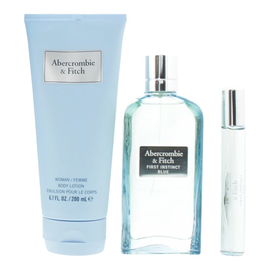 Abercrombie & Fitch First Instinct Blue EDP 100ml, EDP 15ml & Body Lotion 200ml - Image 2