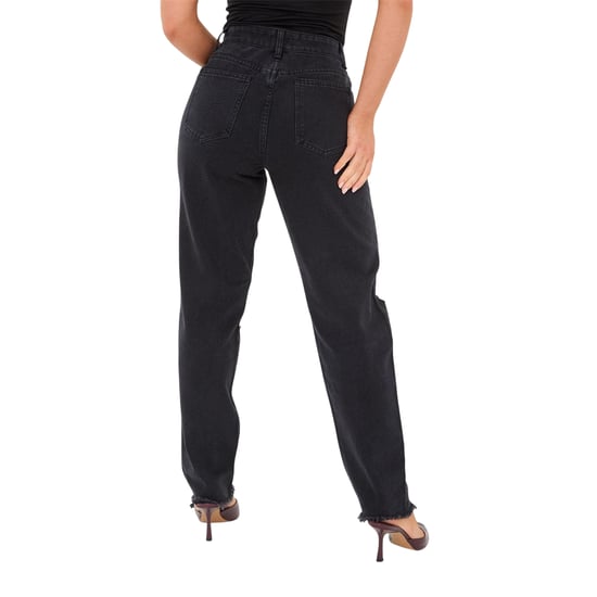 I Saw It First Womens/Ladies Cotton Denim Mom Jeans (Black) - Image 3