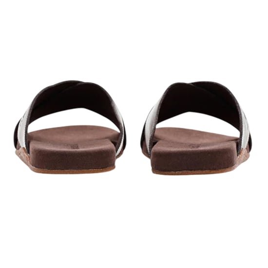 Timberland Heren leren platte sliders met kruisband (Gaucho) - Image 2