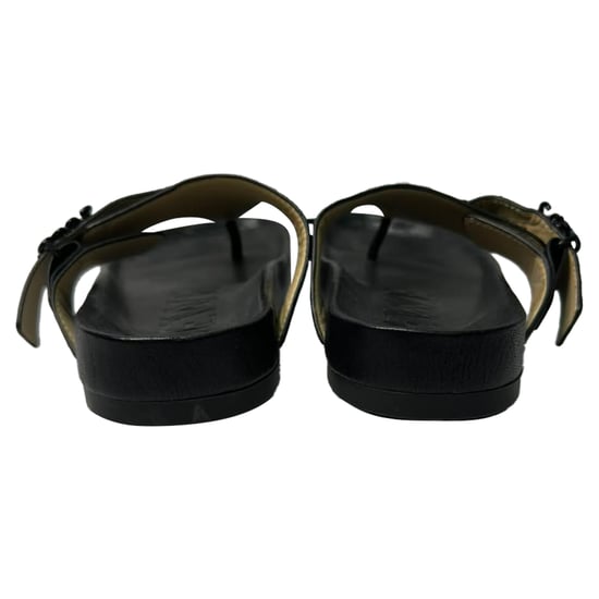 Loewe Ease Embellished Thong Slippers in Black Lamb Leather - Image 3
