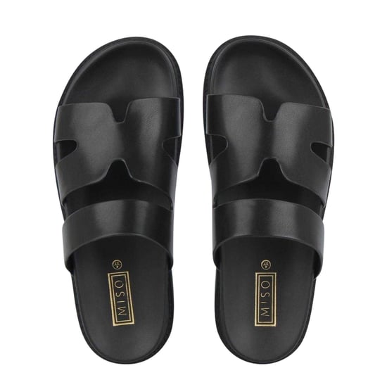 Miso Womens/Ladies Leather Slide (Black) - Image 3