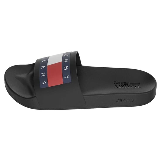 Tommy Jeans Sliders met voorgevormd voetbed met vlaglogo voor heren (Zwart) - Image 2
