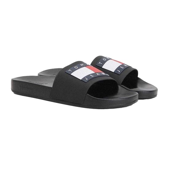Tommy Jeans Sliders met voorgevormd voetbed met vlaglogo voor heren (Zwart) - Image 3