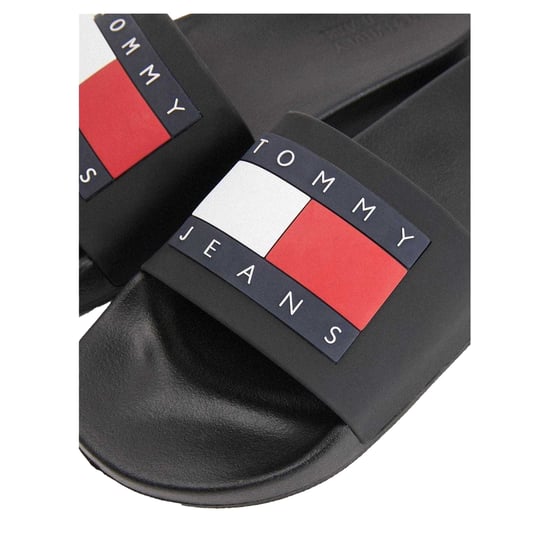 Tommy Jeans Sliders met voorgevormd voetbed met vlaglogo voor heren (Zwart) - Image 4