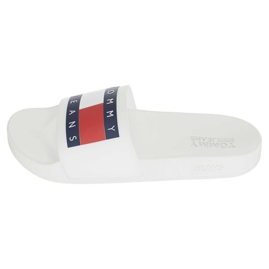 Tommy Jeans Sliders met voorgevormd voetbed met vlaglogo voor heren (Wit) - Image 2