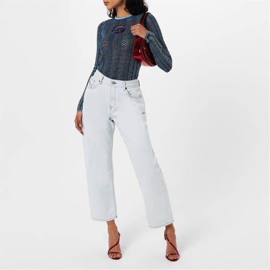 Diesel Womens/Ladies 1999 Wide Leg Jeans (Light Wash) - Image 2