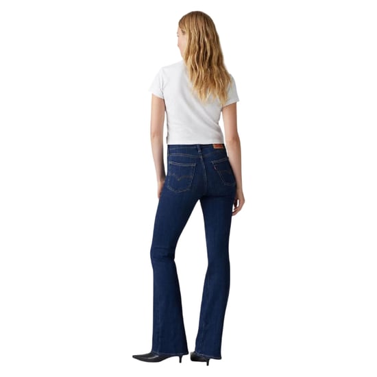 Levis Dames/Dames Hoog Uitlopende Jeans (Donkerblauw) - Image 3