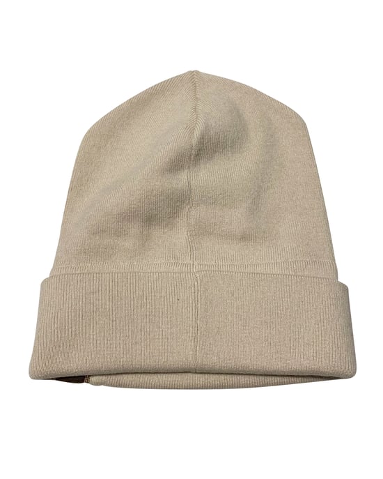 Brunello Cucinelli Knit Beanie With Monili in Beige Cashmere - Image 2