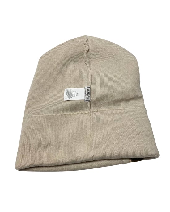 Brunello Cucinelli Knit Beanie With Monili in Beige Cashmere - Image 4