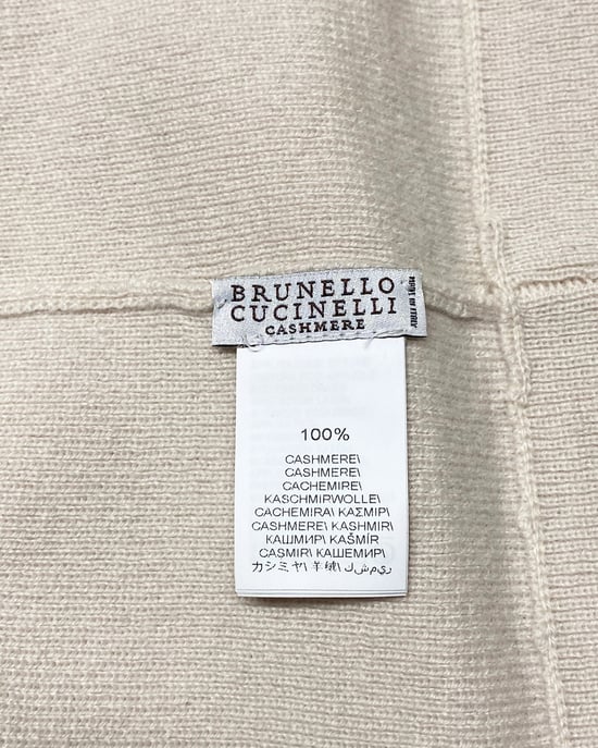 Brunello Cucinelli Knit Beanie With Monili in Beige Cashmere - Image 6