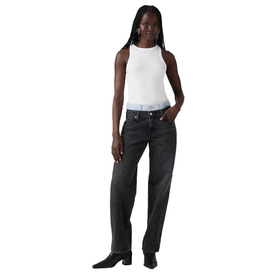 Levis Damesjeans van denim met 94, hoge taille en baggy pasvorm (Zwart wassen) - Image 4