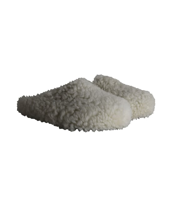 Marni Sabot Rond-Neus Schapenvacht Muilen in Witte Wol - Image 3