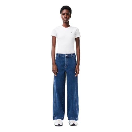 Lacoste Womens/Ladies Denim Relaxed Fit Jeans (Medium Blue) - Image 1